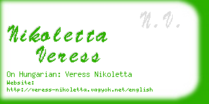 nikoletta veress business card